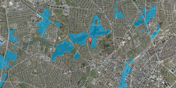 Oversvømmelsesrisiko fra vandløb på Horsebakken 62, 2400 København NV
