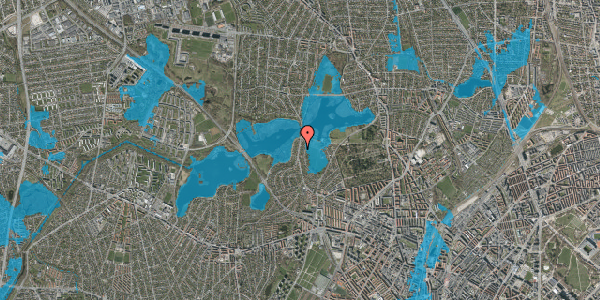Oversvømmelsesrisiko fra vandløb på Horsebakken 70, 2400 København NV