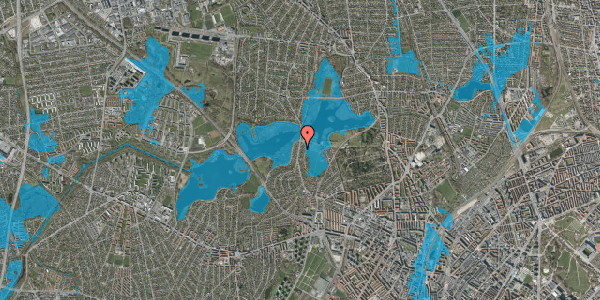 Oversvømmelsesrisiko fra vandløb på Horsebakken 74, 2400 København NV