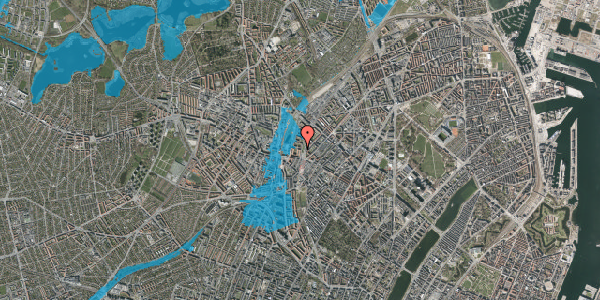Oversvømmelsesrisiko fra vandløb på Hothers Plads 1, 1. th, 2200 København N