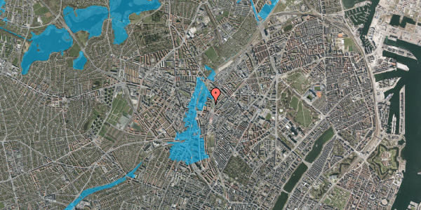 Oversvømmelsesrisiko fra vandløb på Hothers Plads 2, st. th, 2200 København N