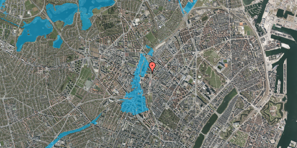 Oversvømmelsesrisiko fra vandløb på Hothers Plads 5, 2. th, 2200 København N