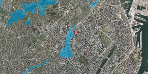 Oversvømmelsesrisiko fra vandløb på Hothers Plads 10, 1. th, 2200 København N