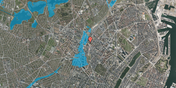 Oversvømmelsesrisiko fra vandløb på Hothers Plads 11, 5. th, 2200 København N