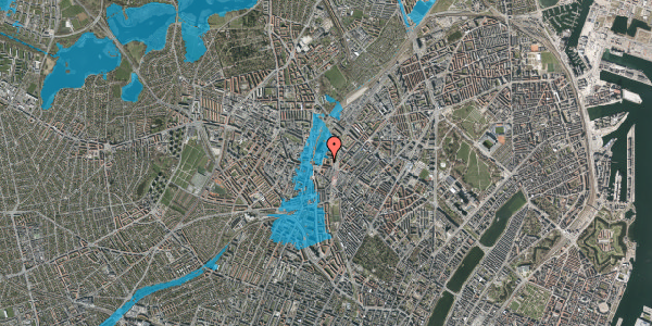 Oversvømmelsesrisiko fra vandløb på Hothers Plads 23, 3. th, 2200 København N