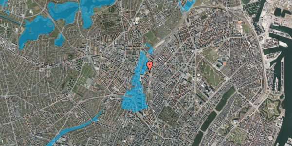 Oversvømmelsesrisiko fra vandløb på Hothers Plads 25, 1. tv, 2200 København N