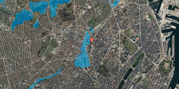 Oversvømmelsesrisiko fra vandløb på Hothers Plads 25, 4. th, 2200 København N