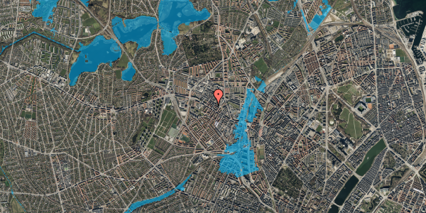 Oversvømmelsesrisiko fra vandløb på Houmanns Allé 5, 2. th, 2400 København NV