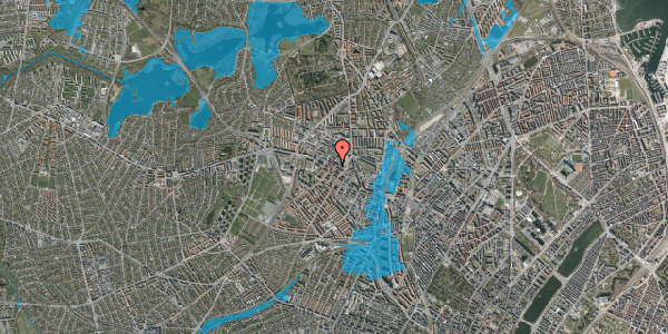 Oversvømmelsesrisiko fra vandløb på Houmanns Allé 7, 2. tv, 2400 København NV