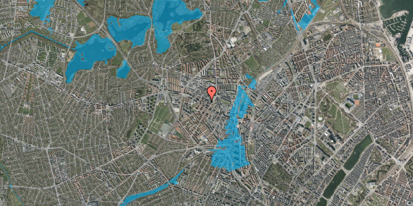 Oversvømmelsesrisiko fra vandløb på Houmanns Allé 8, st. tv, 2400 København NV
