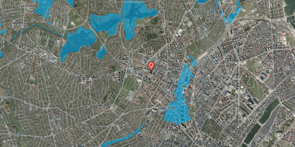 Oversvømmelsesrisiko fra vandløb på Hulgårds Plads 3, st. tv, 2400 København NV