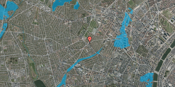 Oversvømmelsesrisiko fra vandløb på Hulgårdsvej 3, 1. th, 2400 København NV