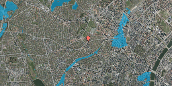Oversvømmelsesrisiko fra vandløb på Hulgårdsvej 5, 1. th, 2400 København NV