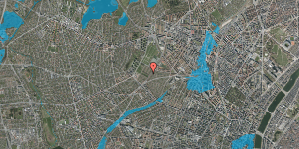 Oversvømmelsesrisiko fra vandløb på Hulgårdsvej 37, 2400 København NV