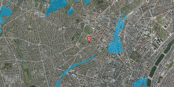 Oversvømmelsesrisiko fra vandløb på Hulgårdsvej 44, 2400 København NV