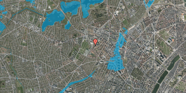 Oversvømmelsesrisiko fra vandløb på Hulgårdsvej 110, st. tv, 2400 København NV