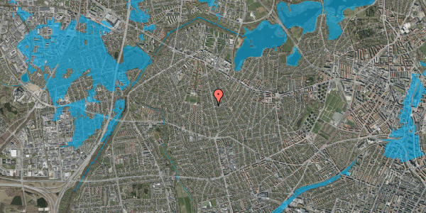 Oversvømmelsesrisiko fra vandløb på Husumvej 59, 1. th, 2700 Brønshøj