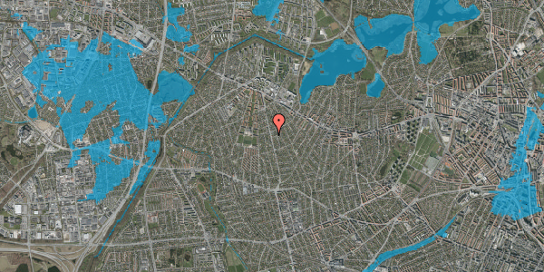 Oversvømmelsesrisiko fra vandløb på Husumvej 86, 1. tv, 2700 Brønshøj