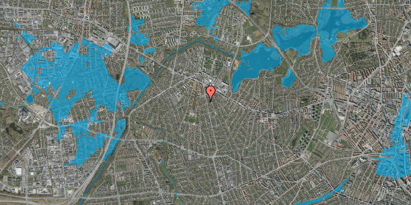 Oversvømmelsesrisiko fra vandløb på Husumvej 103A, 2700 Brønshøj