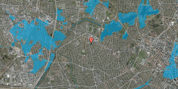 Oversvømmelsesrisiko fra vandløb på Husumvej 109, 2. tv, 2700 Brønshøj