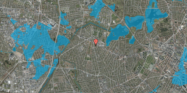 Oversvømmelsesrisiko fra vandløb på Husumvej 117, 2. tv, 2700 Brønshøj