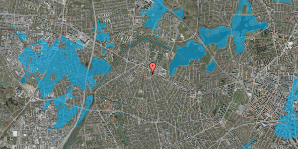 Oversvømmelsesrisiko fra vandløb på Husumvej 123, 1. tv, 2700 Brønshøj