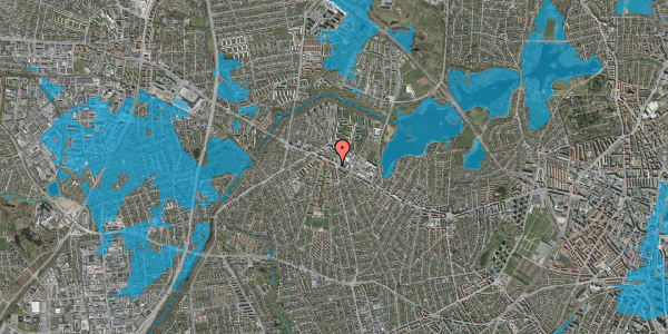 Oversvømmelsesrisiko fra vandløb på Husumvej 133, 3. tv, 2700 Brønshøj