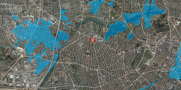 Oversvømmelsesrisiko fra vandløb på Husum Vænge 3, st. 6, 2700 Brønshøj