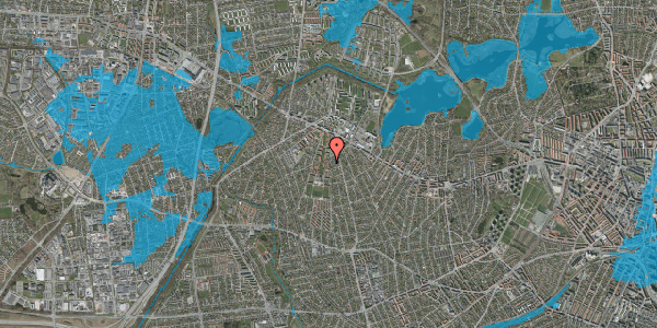 Oversvømmelsesrisiko fra vandløb på Husum Vænge 6, st. th, 2700 Brønshøj