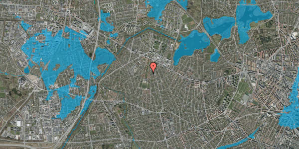 Oversvømmelsesrisiko fra vandløb på Husum Vænge 8, 1. tv, 2700 Brønshøj