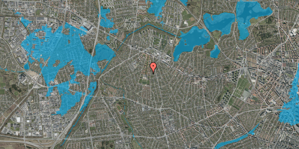 Oversvømmelsesrisiko fra vandløb på Husum Vænge 16, 2. tv, 2700 Brønshøj