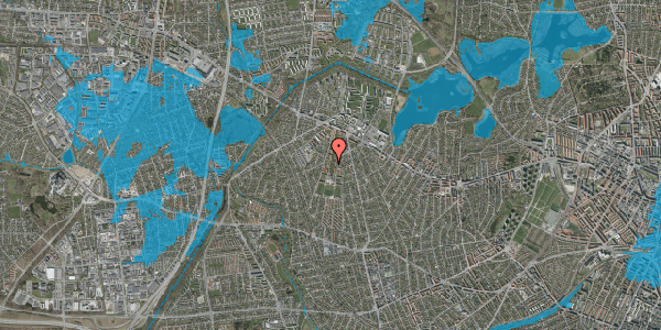 Oversvømmelsesrisiko fra vandløb på Husum Vænge 33, 1. tv, 2700 Brønshøj