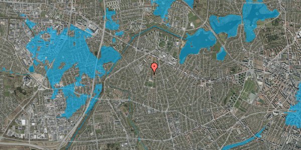 Oversvømmelsesrisiko fra vandløb på Husum Vænge 36, 1. th, 2700 Brønshøj