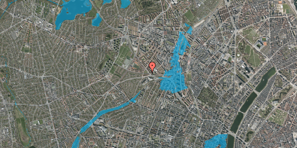Oversvømmelsesrisiko fra vandløb på Hvidkildevej 1, 1. tv, 2400 København NV