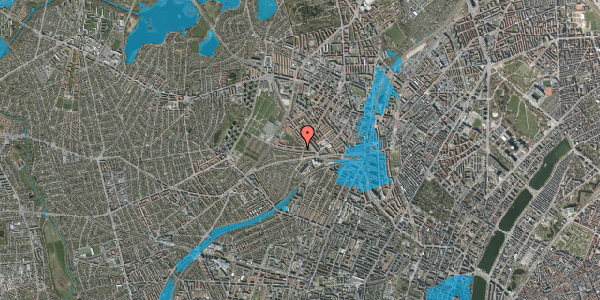 Oversvømmelsesrisiko fra vandløb på Hvidkildevej 6, 2. th, 2400 København NV