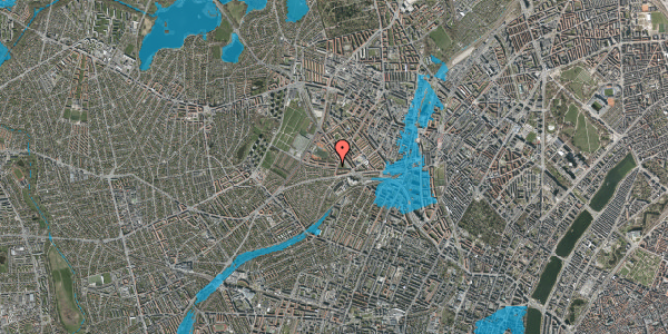 Oversvømmelsesrisiko fra vandløb på Hvidkildevej 6, 3. , 2400 København NV
