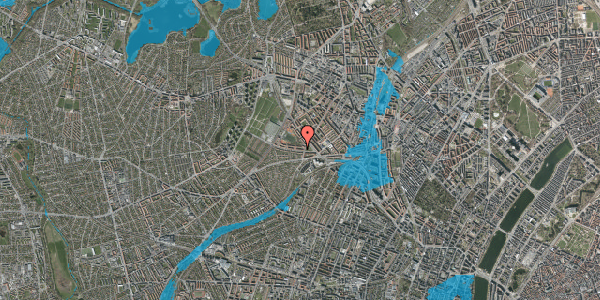 Oversvømmelsesrisiko fra vandløb på Hvidkildevej 8, st. th, 2400 København NV