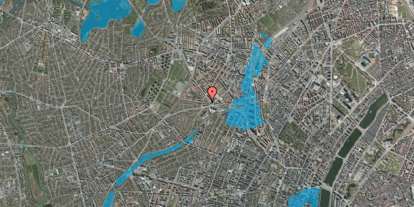 Oversvømmelsesrisiko fra vandløb på Hvidkildevej 11, 2. tv, 2400 København NV