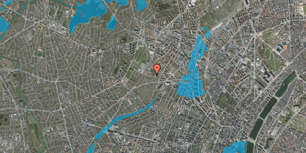 Oversvømmelsesrisiko fra vandløb på Hvidkildevej 24, st. th, 2400 København NV