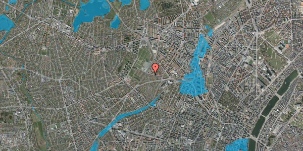 Oversvømmelsesrisiko fra vandløb på Hvidkildevej 103, 2400 København NV