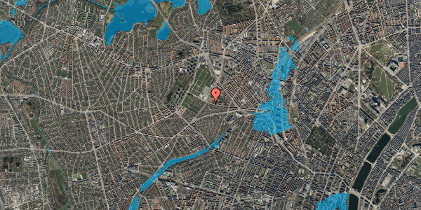 Oversvømmelsesrisiko fra vandløb på Hvidkildevej 119, 2400 København NV