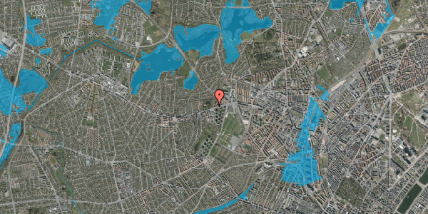 Oversvømmelsesrisiko fra vandløb på Hyrdevangen 2, st. tv, 2700 Brønshøj