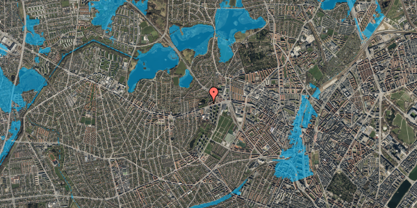 Oversvømmelsesrisiko fra vandløb på Hyrdevangen 4, st. tv, 2700 Brønshøj