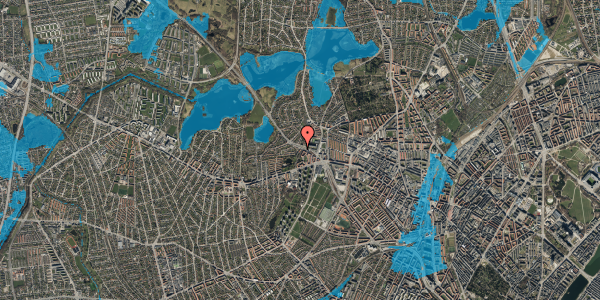 Oversvømmelsesrisiko fra vandløb på Hyrdevangen 9, st. 2, 2700 Brønshøj