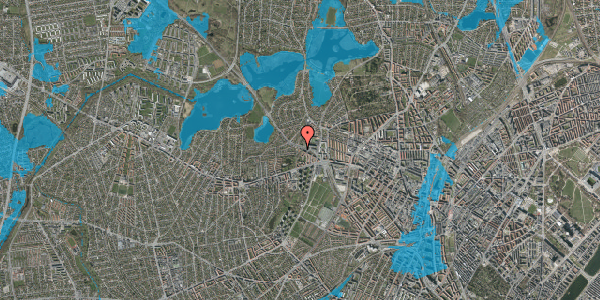 Oversvømmelsesrisiko fra vandløb på Hyrdevangen 9, st. 3, 2700 Brønshøj