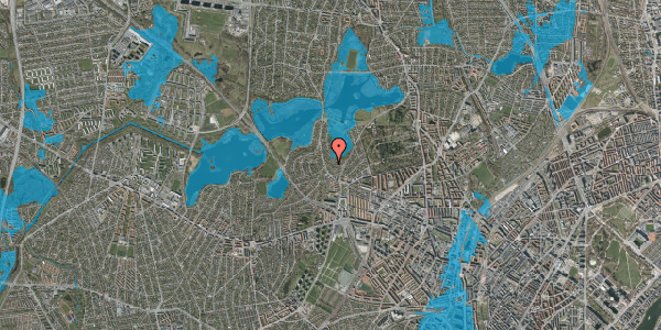 Oversvømmelsesrisiko fra vandløb på Hyrdevangen 100, 2400 København NV