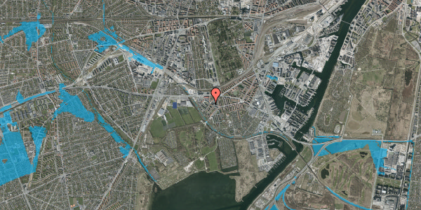 Oversvømmelsesrisiko fra vandløb på Händelsvej 29A, st. tv, 2450 København SV