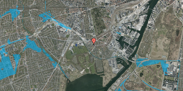 Oversvømmelsesrisiko fra vandløb på Händelsvej 33, 3. , 2450 København SV