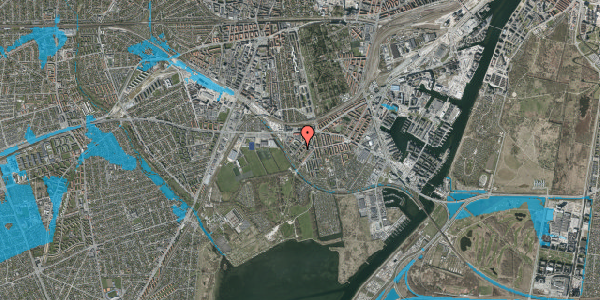 Oversvømmelsesrisiko fra vandløb på Händelsvej 39, 2. tv, 2450 København SV
