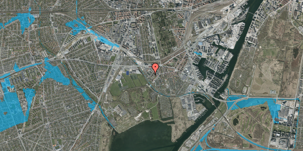 Oversvømmelsesrisiko fra vandløb på Händelsvej 43, 1. tv, 2450 København SV